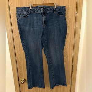 Sonoma Blue Flare & Wide Leg Jeans